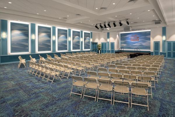 Fabricated acoustic panels with printed fabric faces and LED halo lighting for The Lattitude Margaritaville in Hilton Head and Daytona — Custom Graphics & Sign Designs